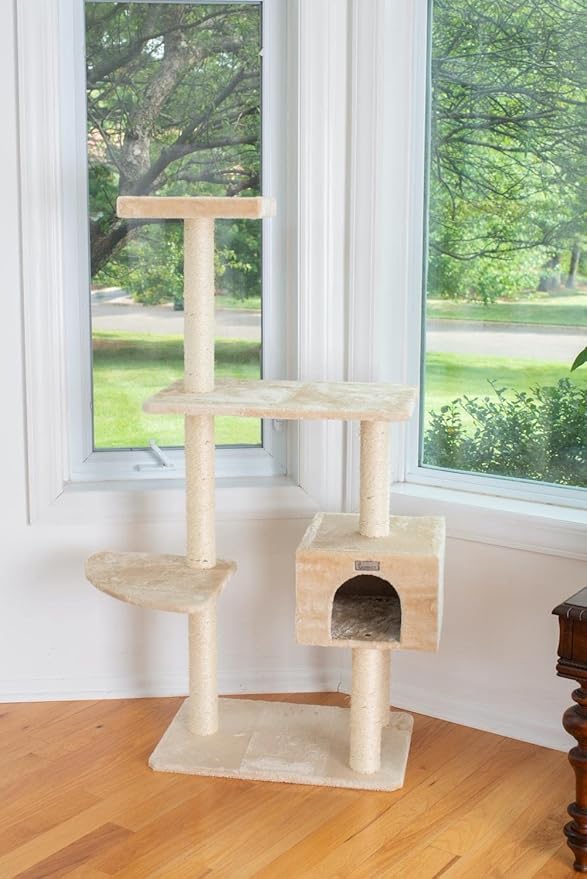 GP78560321 Cat Tree, 57-Inch, Beige, 56-inch