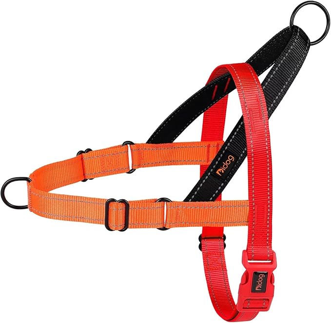 Didog No Pull Dog Harness with Soft Padded Handle, Quick Fit & Lightweight Adjustable Vest Harness, Easy for Training Walking for Small & Medium and Large Dogs(Red,M)