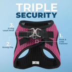 Voyager Step-in Air Dog Harness - All Weather Mesh Step in Vest Harness for Small and Medium Dogs by Best Pet Supplies - Harness (Fuchsia 2-Tone), X-Large