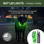 Dog Shock Collar (New Version) with 360° LED Lights – 4200FT Dog Training Collar with Remote, IPX8 Waterproof, Beep/Vibration/Safety Shock Modes, Rechargeable E-Collar for Dogs