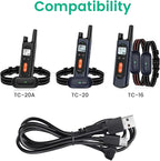 2-Pack Charger Replacement for NVK Dog Training Collar, Magnetic Charging Cable for UKE Shock Collar, Black