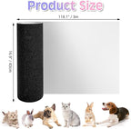 BNOSDM Self-Adhesive Dog Nail File Scratcher Emery Paper Cat Nail Scratch Board Replacement Sandpaper, Cuttable Pet Furniture Scratching Pad Protector for Door and Wall (17in*10ft, Black)