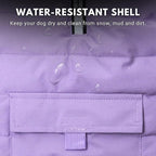 Spark Paws Dog Winter Jacket, Water-Resistant Coat, Warm Reflective Windproof Fleece-Interior, for Medium and Large Dogs - Lilac - 3XL