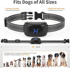 No Shock Vibration Bark Collar for Large & Medium Dogs - Safe & Humane Dog Bark Collar with Beep & Vibration, 3 Adjustable Sensitivity Levels, 100% IPX7 Waterproof Dog Training Collar