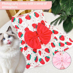 5 Pcs Dog Dresses Floral Puppy Cat Pet Dresses Dog Bowknot Dresses for Small Dogs Girls Puppy Summer Floral Skirts Outfits Cute Princess Pet Dress for Female Yorkie Cats Dogs Pets