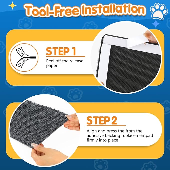 Wall Cat Scratcher for Indoor Cats,19.6x7.8”Corner Cat Scratcher,Cat Scratch Pad Furniture Protector for Door & Wall,Couch, Durable Cat Scratching Board Easy Mount(Grey, 19.6”x7.8”)