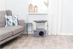 Trixie Baza Grande 24-in Cat Tree, Two Sisal Scratching Posts, Cat Condo and Hammock, Dangling Cat Toy