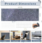 157.4"X15.8" Cat Scratch Furniture Protector, Anti Scratch Couch Protector from Cat Claws, Self-Adhesive Cat Scratching Pads, DIY Couch Cat Scratcher for Corner Sofa Wall & Door (Gray)