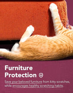 Lukamoo® Cat Scratching Pad, Wall Mounted Scratcher for Indoor Cats (Medium (24'' x 16'')) (Pink Paws)