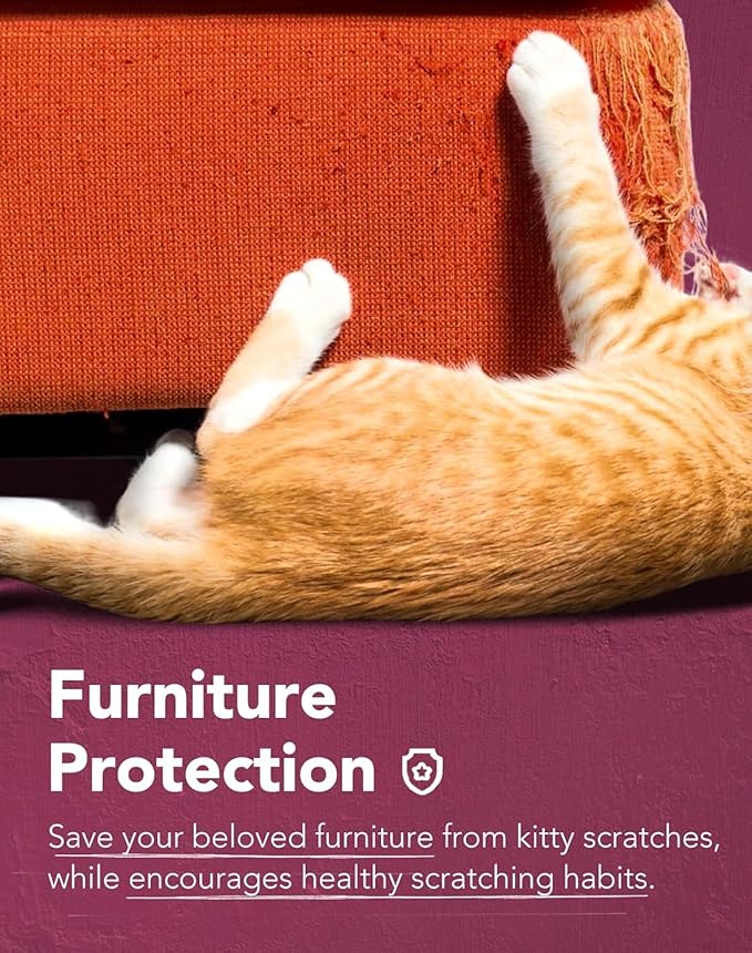 Lukamoo® Cat Scratching Pad, Wall Mounted Scratcher for Indoor Cats (Medium (24'' x 16'')) (Pink Paws)
