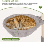 68-Inch Cat Tree Tower for Large Cats, Climbing Tower for Indoor Adult Cats,Activity Center,5 Scratching Posts, 2 Perches, 2 Caves, Hammock (Light Gray)