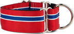 If It Barks - 1.5" Martingale Collar for Dogs - Adjustable - Nylon - Strong and Comfy - Ideal for Training - Made in USA - Custom, Patriotic