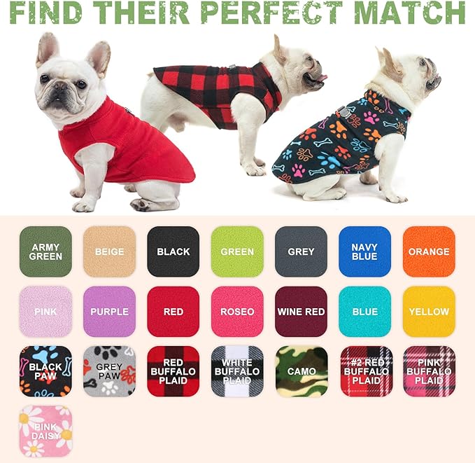 BEAUTYZOO Dog Fleece Vest Sweater Winter Jacket for Small and Medium Dogs with D-Ring Leash Cold Weather Coat Hoodie for XS S M Dogs Boy or Girls,Pink Daisy M