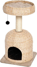 MidWest Homes for Pets Cat Tree |Scout Cat Furniture Cat Activity Tree w/Sisal Wrapped Support Scratching Posts & Dangle Play Balls, Woven Rattan & Script Small Cat Tree