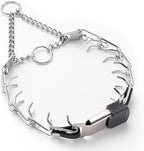 Herm Sprenger Chrome Plated Steel Dog Collar with Quick Release ClicLock Buckle O-Ring Biothane Insert Training Collar Made in Germany (Black, 16in x 2.25mm(Neck Size up to 13-14in))