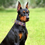 1.5 Inch Wide Martingale Dog Collar - Adjustable No Pull Choke Cinch Escape Proof Training Collar for for Pitbulls, German Shepherds（Tribal XL