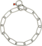 Herm Sprenger Matte Stainless Steel Fur Saver Long Link Dog Collar No-Pull Slip Chain for Medium Large Dogs Professional Training Collar Correction Chain Made in Germany (28in (71cm) x 4mm)