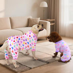 Glittme 2PACK Dog Pajamas Soft Dogs Clothes for Small Medium Dogs Elastic Cats Apparel Breathable Dog Pjs for Puppy