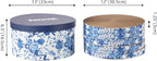 CSR1012B Kate 12" Modern Patterned Cardboard Reversible Cat Scratcher Pad in Box with Catnip, Blue/White (5-Pack)