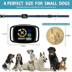Bark Collar for Small Dogs,No Shock Anti Bark Collar with 3 Adjustable Modes Beep&Vibration,Barking Collar with 6 Adjustable Sensitivity Rechargeable Smart Training Collar (Blue)