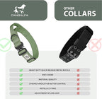 Camo Tactical Dog Collar for Medium & Large Dogs – Heavy Duty Adjustable Nylon Collar with Control Handle, Quick-Release Metal Buckle & D-Ring – Comfortable, Durable Training Collar for All Dog Breeds