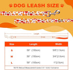 Tunkoo Dog Leash Pumpkin and Turkey Pattern - Durable, Stylish Thanksgiving Pet Leash, Available in Small, Medium and Large, Daily Walking Puppy Leash, S