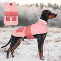 KYEESE Dog Coat Warm Pets Clothes for Cold Weather Waterproof Dog Coats for Large Dogs Soft Pet Sweater with Leash Hole Thick Pet Winter Puffer Coat with Pocket Windproof Dogs Jacket with Fleece Lined