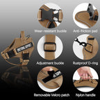 VOOPET Emotional Support Dog Harness, Professional Service Dog Vest for Medium Dogs, Reflective, Breathable, Adjustable, No Pull/Choke, ESA Essential Harness