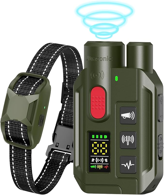 Dogs Training Collar 1968FT Dog Training Collar with Remote, IP67 Waterproof Rechargeable Collar with 4 Training Modes (Beep&Vibration but Fully Safe for Pets) for Small Medium Large Dogs