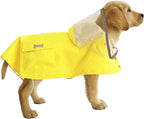 Dog Waterproof Raincoat with Poncho Hoodie, High Reflective Adjustable Yellow Pet Rain Jacket with Leash Hole for Small Medium and Large Dogs (Yellow, XXX-Large)