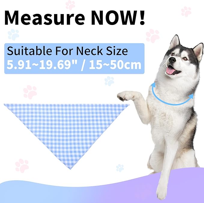 Segarty 30 Pack Large Pet Triangle Scarf, 25.6"x19.7" Washable Dog Bandanas Bibs Accessories Bulk for Small Medium Large Pets, Adjustable Reversible Boy Gril Pets Birthday Kerchief