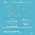 Gooby Escape Free Memory Foam Harness - Blue, Large - No Pull Step-in Small Dog Harness with Four Point Adjustment - Perfect on The Go Dog Harness for Medium Dogs No Pull and Small Dogs