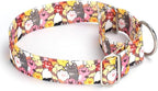 Heavy Duty 1.5 Inch Martingale Collar for Dogs - Escape Proof No Pull for Large Dogs, Wide Adjustable Slip Training Collar (Dog paw L)