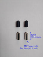 Replacement Extra Long Prong/Probe/Contact Point w/Conductive Silicone Rubber Cap Tip for Dog Training Shock Collar/E Electric Electronic Remote Bark Collar,for Long Fur Dog (Female_Long)