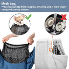 CUBY Dog and Cat Sling Carrier - Small Dog Carrier Sling with Adjust Strap & Zip Pocket, Hands Free Soft Dog Slings for Small Dogs Cats Puppy Pets Outdoor Travel Safety Purse Bag (Navy Blue)