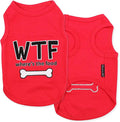 Parisian Pet Dog Shirt – 100% Cotton Shirts for Large Dogs – Red Sleeveless Puppy Clothes – Lightweight Pet Apparel – Breathable Soft Dog Clothes - Stretchy Funny T Shirts for Dogs