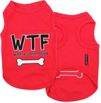 Parisian Pet Dog Shirt – 100% Cotton Shirts for Large Dogs – Red Sleeveless Puppy Clothes – Lightweight Pet Apparel – Breathable Soft Dog Clothes - Stretchy Funny T Shirts for Dogs
