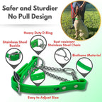 Martingale Collar for Dogs, Biothane, Stainless Steel Hardware, No Pull, Made in The USA, Professional Grade, Small, Green