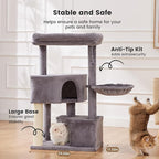 Gardner Pet 41" Cat Tree for Large Cats, Heavy Duty Cat Trees Towers with 3.2in Posts & Washable Top Perches & Replaceable Natural Sisal