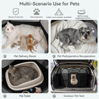 Dog Cat Playpen, Puppy Pet Playpen Indoor for Dog Crate Tent Cage Outdoor, Portable Pop Up Dogs Enclosure Kennel with Carrying Case for Dogs/Cats/Rabbits (Dark Grey, Medium)