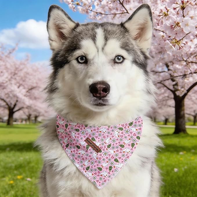Elegant little tail Dog Bandana, Cute Goose 1PC Washable Dog Scarf Female or Male Square Bib Kerchief Scarf Adjustable Pet Bandana for Medium Large Dogs