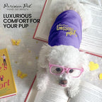 Parisian Pet Dog Shirt – 100% Cotton Shirts for Small Dogs – Sleeveless Spoiled Rotten Puppy Clothes – Lightweight and Breathable Dog Apparel – Funny Dogs Clothes - Stretchy Purple Pet T Shirts