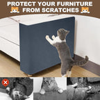 Cat Scratch Furniture Protector, 78.7"x15.8" Cat Scratching Mat, Trimmable Self-Adhesive Cats Claws Scratch Pads, DIY Carpet Mat Replacement for Cats Tree, Cats Wall Shelves, Grey