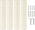 4 Pcs 2.9in 7.4cm Diameter Cat Tree Scratching Post Sisal Replacement Pole Parts (M8, 13.8in/35cm)