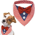 FUAMEY Dog Tuxedo American Flag for Large Dogs,Dog Formal Suit Dogs Attire Pet Bow Tie Puppy Party Costumes Cat Tux Outfits Pets Bandana Cosplay Adjustable Bowties 4th of July Independence Day L