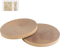 Round Cat Scratcher Refill 10 inch Diameter 7/8 Inch Thickness Circle Cardboard Cat Scratcher Replacement Pads Cat Scratching Board cat Scratcher Pad for Indoor，2 PCS