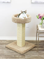 Prestige Cat Trees Brown Solid Wood Cat Scratching Post and Sleeper, Large
