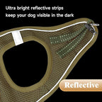 YIMEIS Dog Harness and Leash Set, No Pull Soft Mesh Pet Harness, Reflective Adjustable Puppy Vest for Small Medium Large Dogs, Cats (Army Green, X-Small (Pack of 1)