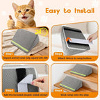 JoyBlooms Dog Ramp for Stairs for Small & Senior Dogs Cats, 40D Density Foam Gentle Slope Non-Slip Dog Stair Ramp with Glow Strip, Pet Ramp with Removable Washable Cover Gray-6pcs