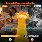 Bark Collar AI Dual-Detection, Instant Quiet Anti Bark Device 4 Training Modes, 30-Day Battery, One-Click Peace, 9-Level Sensitivity Automatic Dog Bark Collar for Large Medium Small Dogs,Orange